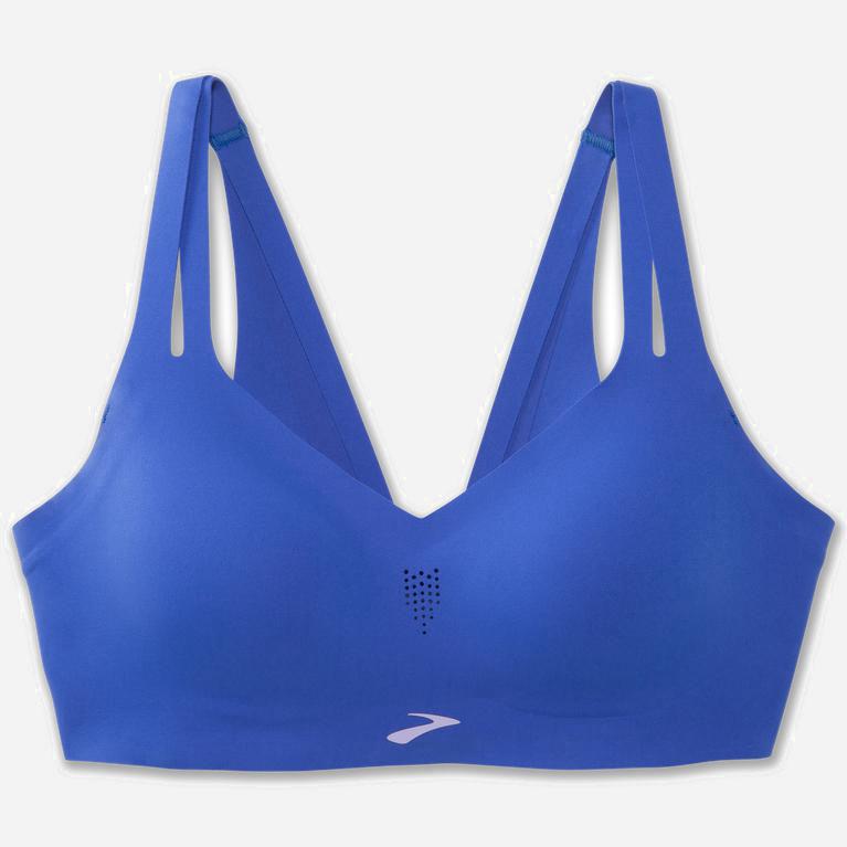 Brooks Dare Strappy NZ - Women's Sports Running Bra - Bluetiful (85146-XQRM)